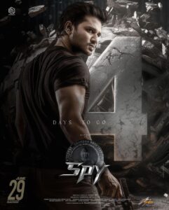 Nikhil Siddhartha Instagram - 4 Days to go for #SPY Release 💥🔥 June 29th in Telugu , Hindi, Kannada , Malayalam 
#SpyHindi