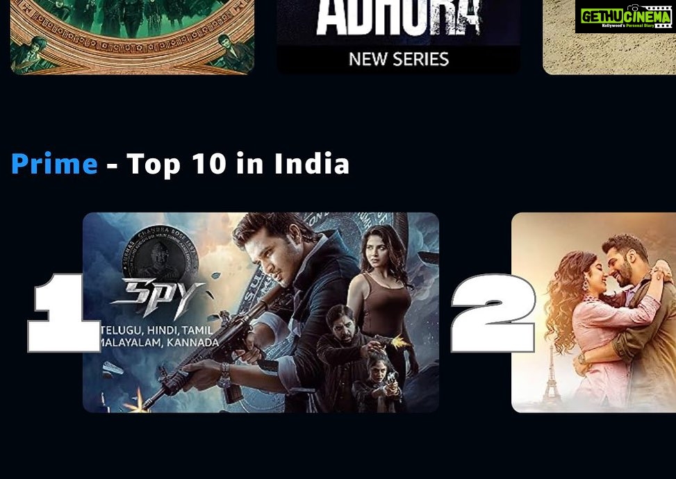 Nikhil Siddhartha Instagram - India's Most Watched Film this Weekend on OTT... 🙏🏽 Thanks for the Huge Numbers of viewed mins🔥 streaming on @primevideoin Now in Telugu , Hindi, Tamil, Kannada and Malayalam