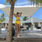 Nikita Dutta Instagram - The no filter island life. 🌼🌸 . . . . Styled by - @jaferalimunshi Assisted by - @ankitha_chauhan @sr_styleco Swimsuit - @Mezzalunafashions 📍: @hideawaybeachmaldives @signaturecollectionmaldives @lilytoursmaldives