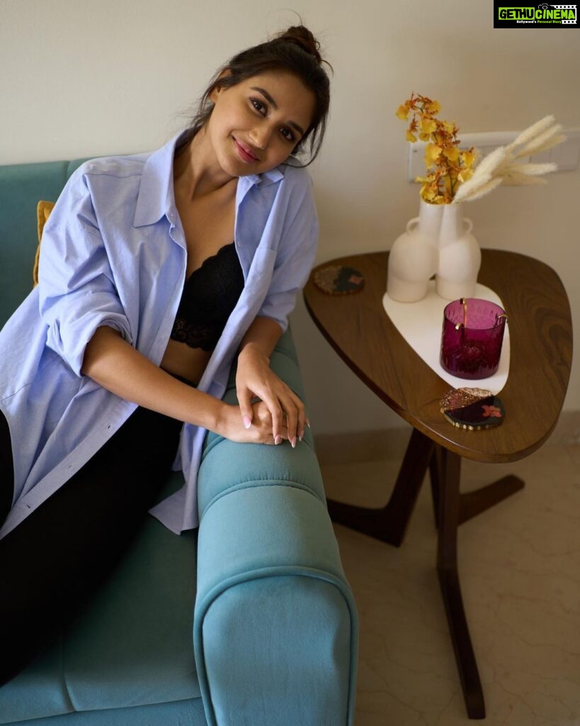 Nikita Dutta Instagram - "Thrilled to unveil my home's newest addition! Just got my hands on this gorgeous furniture by @ensohomesofficial, and it's a game-changer for my space. Every piece reflects my style and adds a touch of elegance. Can't wait to create beautiful memories, surrounded by comfort and beauty! #furniture #interiordesign #minimalism #homedesign #luxury #customfurniture #interiorstyling #livingroom #furnituredesign