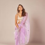 Nikita Dutta Instagram - I lilac the spring!! 🦄🌸 . . . For @fablookmagazine Editor & Founder @milliarora7777 @ankkit.chadha2222 Saree from @sareesbychirag Styled by @milliarora7777 Mua @dishisanghvii Hair @amuthevar Shot by @tanvivoraphotography