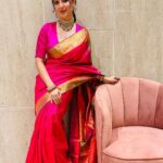 Pooja Bose Instagram - Sabhi suhagan behno ko gangaur ki dher Saari shubhkamnaye 🙏🏻 Styling by @hittingfashion Saree @simaaya_fashions Hair and mua @amitkarak