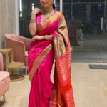 Pooja Bose Instagram - Sabhi suhagan behno ko gangaur ki dher Saari shubhkamnaye 🙏🏻 Styling by @hittingfashion Saree @simaaya_fashions Hair and mua @amitkarak