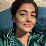 Pooja Hegde Instagram - Learning to take care of myself more…☺️ here’s me after a longgg day of film promotions 🫠 #selfcare #workinprogress