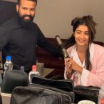 Pooja Hegde Instagram - Happy Birthday Suhasini 🎂7 years and many look changes (him) and beard phases (him,obviously) later , I’ve come to the conclusion that you are the most pure hearted, hard working, thoughtful person I know. Keep dreaming big, it’s all coming true. Proud of your journey. Also,If you’ve ever wondered who taught @suhasshinde1 hair? How is he so damn good?! Well, the answer lies in the last photo 🤷🏻‍♀️ #punintended #happywalabirthday