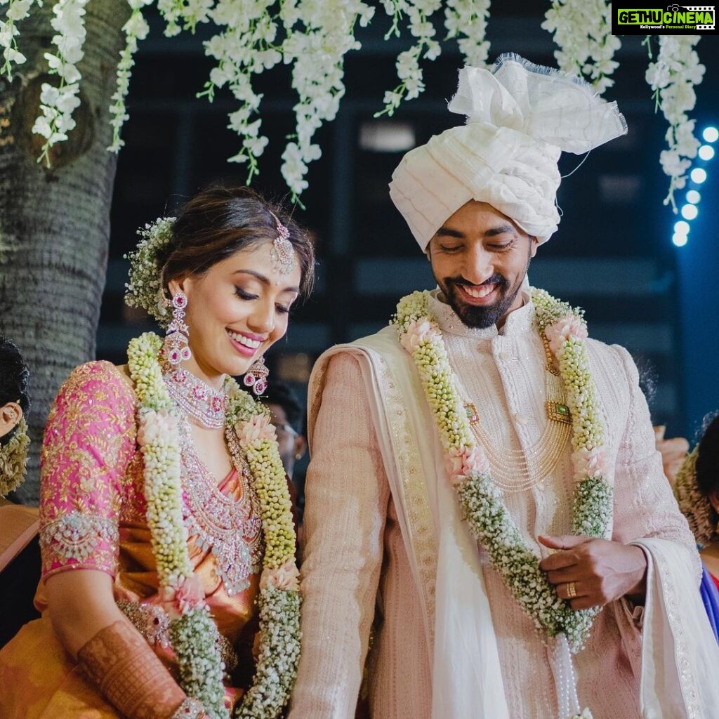 Pooja Hegde Instagram - My brother got married to the love of his life! What a rollercoaster of a week it was! I have cried happy tears and laughed like a child. Anna, as you step into the next phase in your life, i hope you LOVE uncontrollably, GIVE with all your heart and find PEACE and understanding in each others presence. @shivanis09, you beautiful stunning bride, welcome to the family 🥹♥️