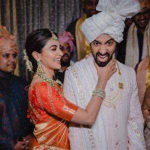 Pooja Hegde Instagram - My brother got married to the love of his life! What a rollercoaster of a week it was! I have cried happy tears and laughed like a child. Anna, as you step into the next phase in your life, i hope you LOVE uncontrollably, GIVE with all your heart and find PEACE and understanding in each others presence. @shivanis09, you beautiful stunning bride, welcome to the family 🥹♥️