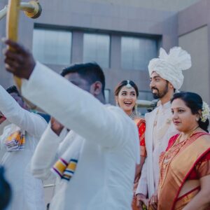 Pooja Hegde Instagram - My brother got married to the love of his life! What a rollercoaster of a week it was! I have cried happy tears and laughed like a child. Anna, as you step into the next phase in your life, i hope you LOVE uncontrollably, GIVE with all your heart and find PEACE and understanding in each others presence. @shivanis09, you beautiful stunning bride, welcome to the family 🥹♥️
