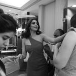 Pooja Hegde Instagram - The hustle before stepping out for an event 🙈 #behindthescenes #takesavillage #glamsquad