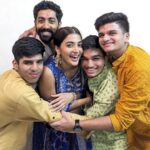 Pooja Hegde Instagram - Some squishing, rakhis, mithai, gup shup, rare feet touching scenes and gifts…what more does a sister need?!😜🤷🏻‍♀️ To bonds that last a lifetime ❤️ #rakshabandhan #allaboutlove