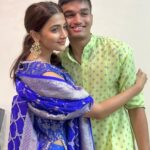 Pooja Hegde Instagram - Some squishing, rakhis, mithai, gup shup, rare feet touching scenes and gifts…what more does a sister need?!😜🤷🏻‍♀️ To bonds that last a lifetime ❤️ #rakshabandhan #allaboutlove