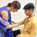 Pooja Hegde Instagram - Some squishing, rakhis, mithai, gup shup, rare feet touching scenes and gifts…what more does a sister need?!😜🤷🏻‍♀️ To bonds that last a lifetime ❤️ #rakshabandhan #allaboutlove
