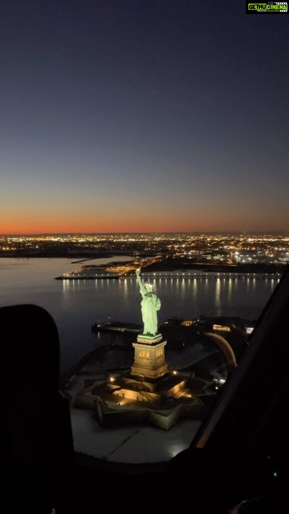 Pooja Jhaveri Instagram - Visiting one of my favorite city in the world !! I can forever be a tourist in this city ! There is so much to do in #nyc you can never get bored. I took this very bougee chopper ride around the #statueofliberty and was completely worth it ! The views from up were breathtaking. Tip : Take a slot around 4:30 so you get to see the amazing sunset + Lit New York City in the dark ! #travelandleisure #travelandtourism #tourguide #travelwithme #travelblogger #travelgram #nyc #newyork #newyorkcity #newyorktravel #traveltousa #usatourism #ustravel #traveller #trip #instatravel #statueofliberty #brooklynbridge #wonderoftheworld #wondersoftheworld