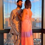 Pooja Jhaveri Instagram - 12/28/2021 - He picked me from the airport at 5:00 am that is the first time we met ! We both did not know if we were going to come so far, and if we look back it still feels surreal ! Like many, our journey hasn’t been so easy. Living in 2 different countries and in 2 different time zones, there have been times when it really got difficult to keep up to it. We had sleepless nights so that we can talk to each other. Travelled back and forth, taking 18 hours flight just so that we could meet and spend time together. Our careers took a toss. Work got slow and we literally lived out of bags… This one year has been nothing but a rollercoaster physically and emotionally. We are two opposites that got attracted to each other, and it was worth all the wait ! Here is how our 365 days have been. Can’t wait for the next 365 days to unfold ❤️ P.S. : (Here is our little secret ) @shaadi.com played the Cupid @ishan_sanghvi #2022 #couplegoals #story #iloveyou #happyanniversary #cheers #happiestyearofmylife #nothingbutlove #life #cutecouples #couple #couplequotes #lovestory #us