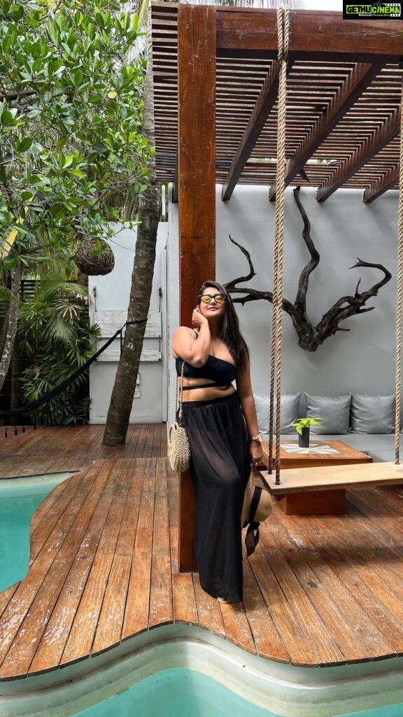 Pooja Jhaveri Instagram - Putting down all my recommendations and experiences from my trip to Tulum ! Our stay at @habitastulum was an amazing experience ! Surrounded by jungle but right on beach. We had opted for a jungle view room, which had a surprise bathroom ( literally open to sky and amidst jungle) Not going to lie, their soap, body lotion and sunscreen was our favorite part, so much that we asked if we could take some home 😄 The pool was just perfect, as it was right on the beach, with many pool beds. The food was fine ( with some vegan options ) but I wouldn’t complain, as they tried their best to arrange it for us. The staff was nice and humble, and always ready to help with a smile on their face. We also had our special day at @habitastulum where they arranged everything as per what was requested, can’t wait to post about that too ! But all in all, I had an amazing experience staying at @habitastulum @our_habitas Highly highly recommend ❤ #tulum #reccomendation #stay #staysafe #tulummexico #mexico #travel #travelblogger #travelphotography #oi #trendingreels #traveller #reels #reelsindia #ree #hotels #hoteldesign #bohoroom #asthetics #livingroom #interior