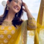 Pooja Jhaveri Instagram - This @ri_ritukumar piece is perfect for a haldi function. The only yellow you need to brighten your day and others, you meet too ☺️ ! #transition #audio #designer #designerpiece #designeroutfit #collection #transitionreels #fashion #indianfashion #follow #trends #trendingreels