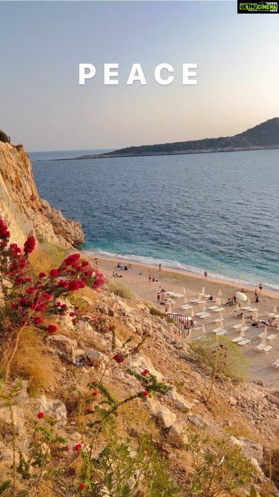 Pooja Salvi Instagram - P E A C E ✌🏻☮️🕊️ . . . . . . . . . #peace #beach #beachlover #sunset #beachlife #sea #kaputasbeach #kaş #turkey #fromthearchives