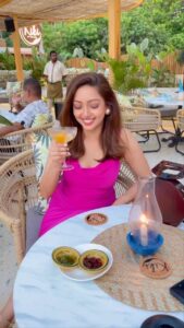 Pooja Salvi Instagram - A newly opened sundowner named “Kiki by the sea” just blew my heart away. The view, the aesthetics, the food,the cocktails…everything is upto the mark. A perfect place to enjoy sundown 🍷🌅☀️🕶️ @kikigoaofficial ❤️ . . . . . . . #Goa #kikibythesea #newplacealert #sundown #cocktails #yummyfood #vibe #view #goasundown #goadiaries #traveldiaries #goa2023 #siolimgoa #influencers #travelinfluencer #instatravel #wanderlust #fashioninfluencer
