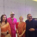 Poonam Dhillon Instagram – Being part of Friends Children’s wedding is Real Joy .  Happiness is to be shared congratulations To proud mother Sumalatha . Wish all the best of Married life to Abisheik & Aviva .. Really Beautiful couple .  So nice to meet up with my Buddies Jackie & Khusboo and see RameshArvind after ages . @avivabidapa @sumalathaamarnath @abishekambareesh @prasad_bidapa Tripura vasini.Palace Ground