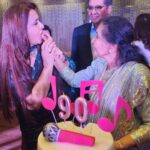 Poonam Dhillon Instagram – 90th Birthday Celebrations are most special… more so when its after performing for a 4 hours Live  concert. It was so special to be present for the Historic ,Monumental Rocking Concert @cocacolaarena & then at Asha ji’s cake cutting @ashasmiddleeast . How loved & Adored you are is incredible. Pray for your good health, long life & tenacity & ability to perform on stage till your 100th Bday. @asha.bhosle Dubai, UAE