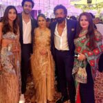 Poonam Dhillon Instagram – Good to see my  Friend & Colleague @iamsunnydeol  after ages on the  joyous occasion of his son’s wedding celebrations. Congratulations  and Loads of Happiness to the lovely couple @imkarandeol & @drishaacharya . Great to attend the reception with both my bachaas @anmolthakeriadhillon @palomadhillon . Taj Lands End, Mumbai