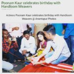 Poonam Kaur Instagram - Just heard about a few opportunistic politicians calling upon #weavers just before elections , these are the same people who were completely deaf when some important issues needed to be resolved , leaders pick you up and opportunistic #politicians use you . This is a learning journey for me - will write a book over it once done with the commitment given. Choose #leaders @padmashalidarshini #jaihind