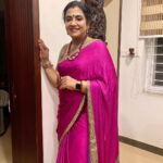 Poornima Bhagyaraj Instagram - Season to dress up. Saree and blouse by @poornimas_store