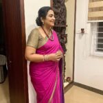 Poornima Bhagyaraj Instagram - Season to dress up. Saree and blouse by @poornimas_store