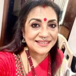 Poornima Bhagyaraj Instagram - Dressing up on a Sunday 🤨 blouse design @poornimas_store , nose ring from @brindhashiv