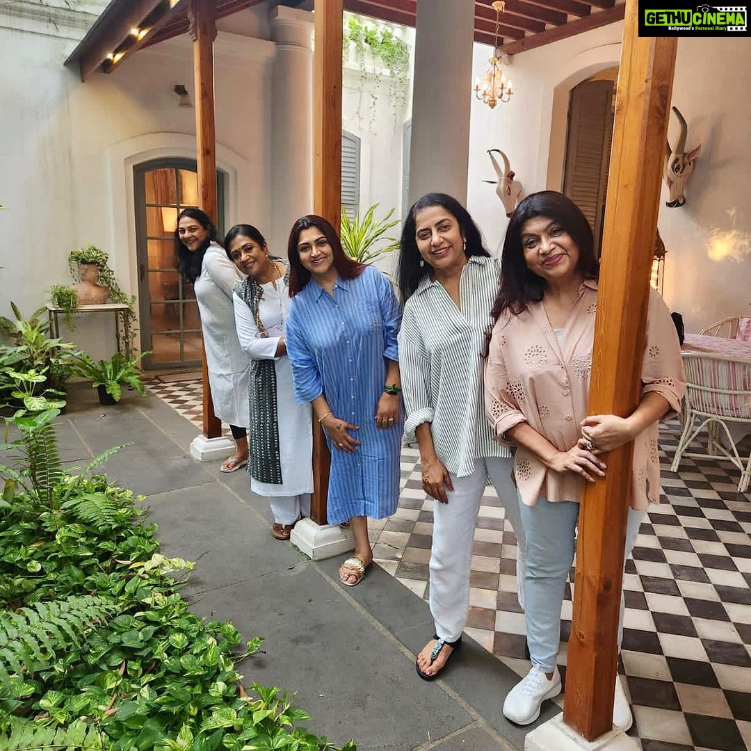 Poornima Bhagyaraj Instagram - Friends become family and celebrations become togetherness . Loved this short break @suhasinihasan @khushsundar @poonam_dhillon_ @sujataavijaykumar