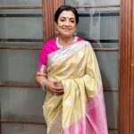 Poornima Bhagyaraj Instagram - Dressing up for an occasion. Outfit by @poornimas_store