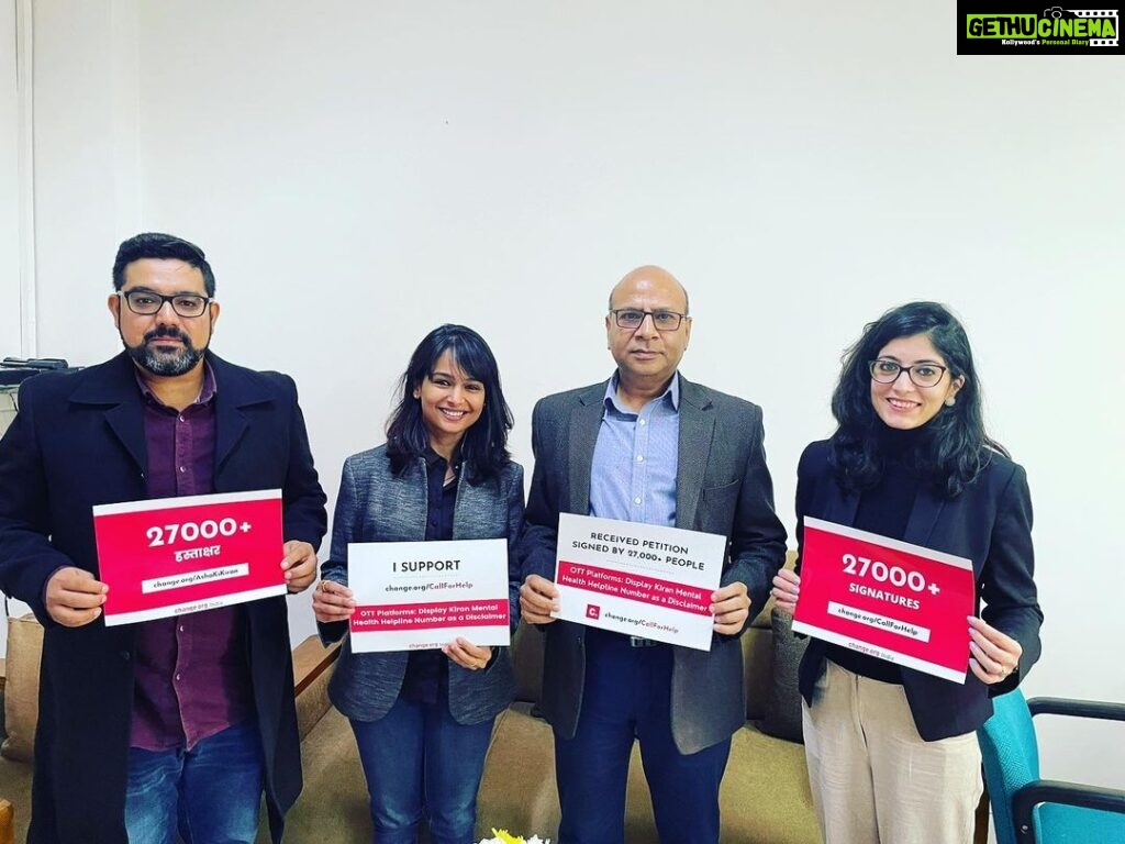 Poornitha Instagram - A good beginning as the year ends. Today met Shri.Amarendra Singh(Deputy secretary Digital media ministry of Information & Broadcasting Government of India). He patiently heard about my campaign @change.org/CallForHelp & assured us of a fruitful next step. Thank you @change.orgindia for being by my side . #mentalhealth #mentalhealthmatters #mentalhealthawareness #suicideprevention #vsco