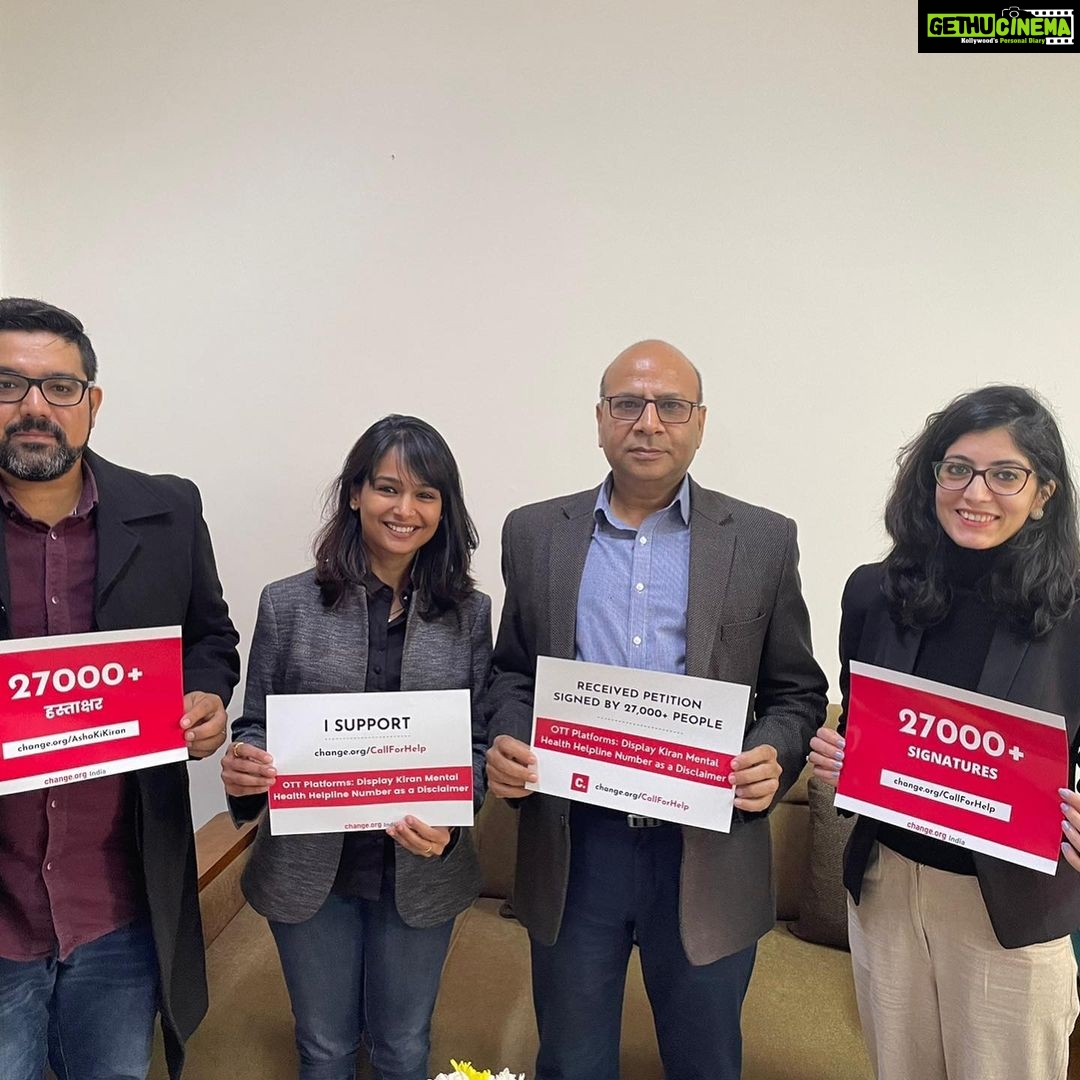Poornitha Instagram - For the last 8+ months, my one mission in life has been to get as many signatures as possible on my @change.orgindia petition to get OTTs to display the Kiran mental health helpline number as a disclaimer any time there's a scene which could be a trigger or if it is covering the topic of mental health in any way. I'm SO happy to share that @sonylivindia has taken a huge step towards making our world a kinder place. In yesterday's episode of Shark Tank India, the minute one of the participants started talking about mental health, the Kiran helpline disclaimer was flashed on screen. Thank you @sonylivindia for your support. Huge step towards fighting the stigma about taking care of our mental health. Thank you to each and every one of you who have signed this petition as well. Huge day for all of us :) #firstbigstep #mentalhealthawareness #mentalhealthawareness #love #vsco #vscocam