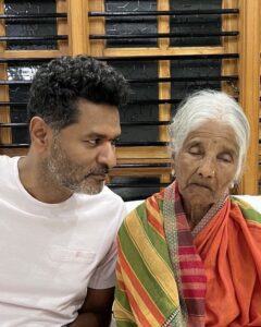Prabhu Deva Instagram - Same day I took this pic which I already posted , different pose , still my grandma sleeping n not accepting ❤️❤️❤️😀