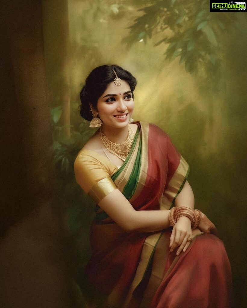Pragya Nagra Instagram - Recreating the timeless elegance of Raja Ravi Varma's masterpieces, with a touch of today. Presenting the beautiful @pragyanagra in this digital art.✨ Designed by @jayprints #midjourney #aiartcommunity #generativeart #futuristic #midjourneyart #aiartwork #aiart #thegraphicsprOject #d_expo #portrait #kerala #india #love #tamil #women #saree #indianbride #indianculture #indianactress #tamilactress #odissi #bharatanatyam #classicaldance