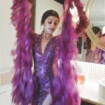 Pranitha Subhash Instagram - Weekend vibe 💜 In @pankajandnidhi 💜 @malkit_gill2697 @sanjamkaur92 @lekharathnam