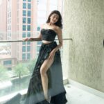 Pranitha Subhash Instagram - 🖤For the siima press meet in Bangalore yesterday 🖤 Wearing @shivaniawastyofficial Styled by @malkit_gill2697 @sanjamkaur92
