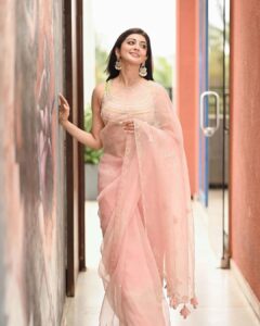 Pranitha Subhash Instagram - Crop top and pants or saree ? What’s your pick! (Swipe and lmk) ❤️