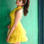 Pranitha Subhash Instagram - Sunday Sunshine 💛 Wearing @nidhiandmahak Styled by @malkit_gill2697 @sanjamkaur92 @framesbyvikaskakolu