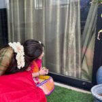 Pranitha Subhash Instagram - Had a Satyanarayana puja at a friends , dressed my little one up , left her in her crib (so she doesn’t make a mess in the meantime) and went into my room to change over. Came back in a few minutes only to find her asleep! Didn’t want to wake her up, So I quickly went by , wished my friend had lunch and came back only to see her rolling around in the balcony in her new langa jacket .. babies and their sleep times.. 🙈 Do my fellow new parents relate ?