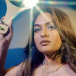 Prayaga Martin Instagram - She’s pure Astral light 📀 Diamonds @wondrdiamonds Photo @anandhuofficial# Lashes and lips @juli_julian_makeupartist