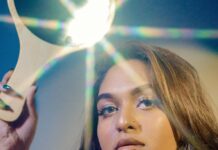 Prayaga Martin Instagram - She’s pure Astral light 📀 Diamonds @wondrdiamonds Photo @anandhuofficial# Lashes and lips @juli_julian_makeupartist