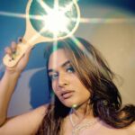 Prayaga Martin Instagram - She’s pure Astral light 📀 Diamonds @wondrdiamonds Photo @anandhuofficial# Lashes and lips @juli_julian_makeupartist