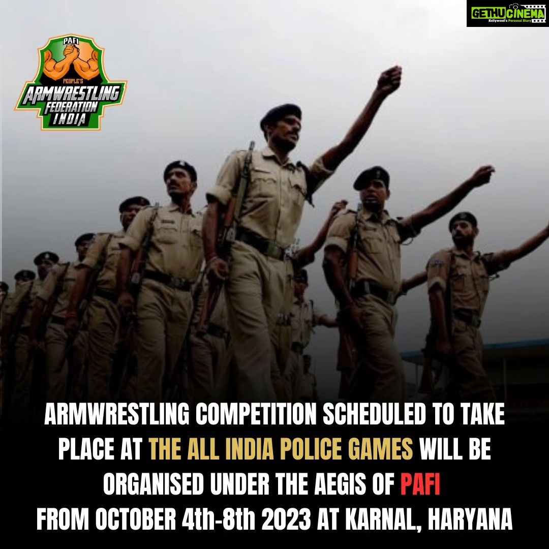 Preeti Jhangiani Instagram - Armwrestling competition scheduled to take place at the All India Police Games will be organised under the aegis of PAFI from Oct 4 to Oct 8 in Karnal, Haryana. #PoliceGames2023 #AllIndiaPoliceGames #Karnal #Haryana #Armwrestling