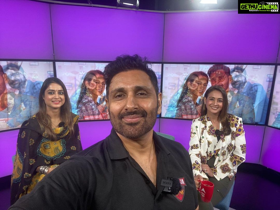 Preeti Jhangiani Instagram - Great time at the @abpnewstv studio with @_fauzianaaz_ and @jhangianipreeti talking about @propanjaleague coming July 28th on @sonysportsnetwork and @fancode #LagaPanja #BharatKaKhel #propanjaleague New Delhi