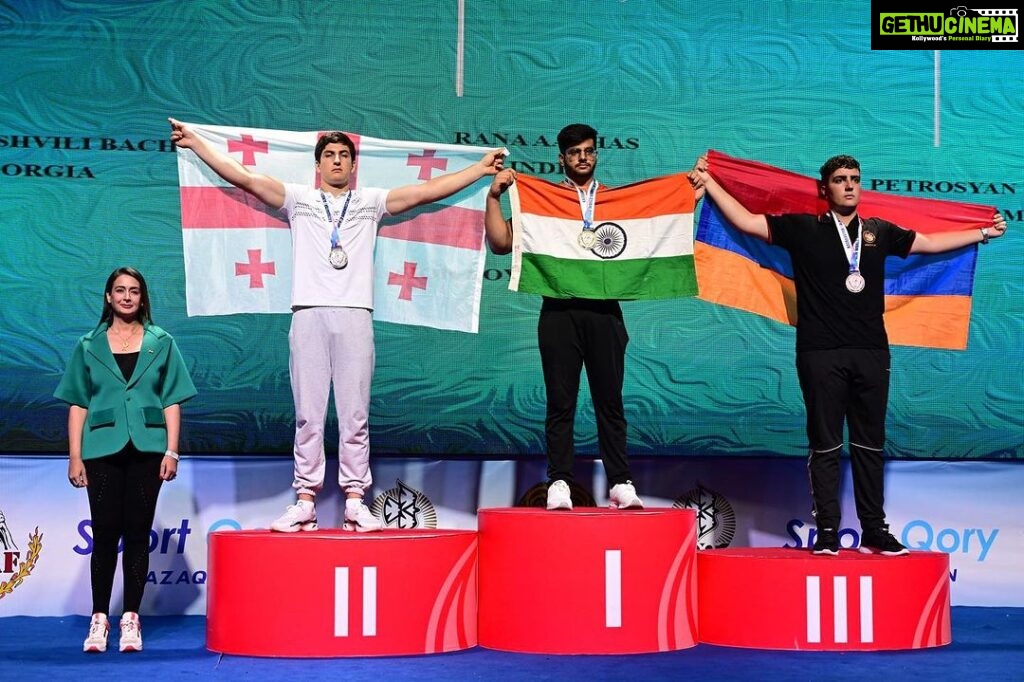Preeti Jhangiani Instagram - Historic moment for Indian Armwrestling ! @aabhasranaa99 wins 2 Gold Medals for India @wafarmwrestling Championships! Proud moment for People’s Armwrestling Federation India @pafi.india 🇮🇳 Almaty, Kazakhstan