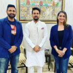 Preeti Jhangiani Instagram - Thank you Shri @official.anuragthakur Ji for your valuable time today and for lending your ear to the conversation of taking Panja/ Armwrestling to greater heights in India 🙏 Delhi, India