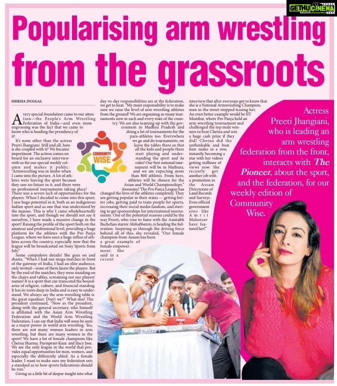 Preeti Jhangiani Instagram - @propanjaleague co-founder and Bollywood actor and producer @jhangianipreeti has been making waves in the world of arm wrestling in India. #propanjaleague #preetijhangiani #armwrestling