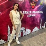 Preeti Jhangiani Instagram - I’m losing count of days ! They’re going by so fast ! @propanjaleague didn’t waste time warming up! And we’re already zooming ! Thank you @swarupabhagavatula @mouktika_style for upping the style quotient 💃🏻 Tune in every evening 5pm -9pm on @fancode and 7pm to 9pm only on @sonysportsnetwork Ten 3! LIVE!! #lagapanja #bharatkakhel #propanjaleague