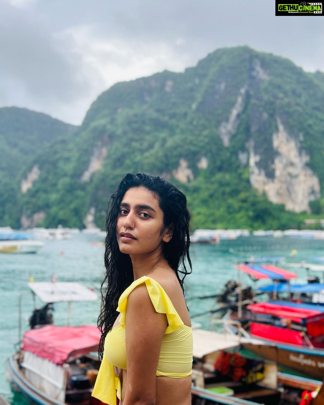 Priya Varrier - 668.2K Likes - Who could resist the clear blue waters at Phi Phi?
Not even the two of my best friends who were trembling at the thought of getting in.
None of us know how to swim,yet had the best time snorkeling and just chilling with the fishies!🐬
Thank you @angsanalagunaphuket for your hospitality and @pickyourtrail for making it happen!